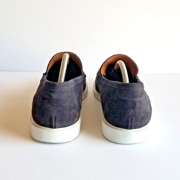RUDY'S Paris Mommy Navy Nubuck Calfskin Leather Moccasins Sz 43 10 Blue Loafers - Picture 9 of 12